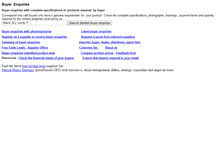 Tablet Screenshot of buyerenquiries.com